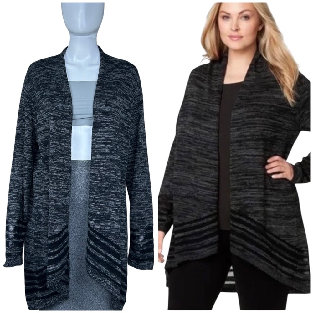 Eileen Fisher Marley Peruvian Organic Cotton Open Cardigan Sz Large Sustainable